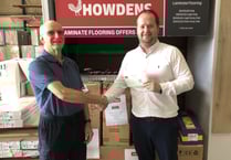 Alton Men's Shed receives a donation from joinery firm Howdens