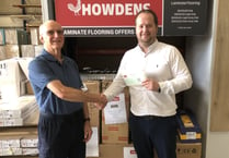 Alton Men's Shed receives a donation from joinery firm Howdens