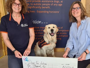 Dogs For Autism receives £2,255 from Styles and Associates of Alton