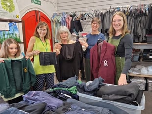 Queues at Free Food Petersfield as school uniform bank opens