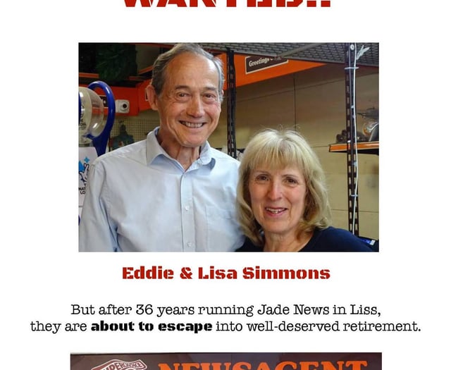 Farewell party for retiring Liss newsagent couple