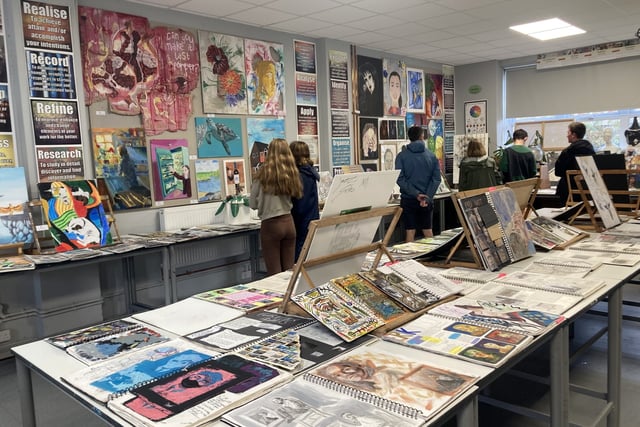 GCSE art coursework exhibition at The Petersfield School was class
