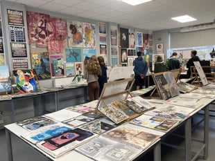 GCSE art coursework exhibition at The Petersfield School was class