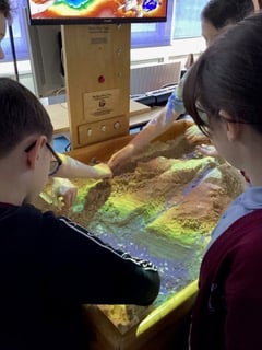 Using an Augmented Reality Sandbox in classroom sessions, the River Wey Trust can demonstrate how rivers and landscape topography interact, and how small changes in a river course can have significant impact downstream