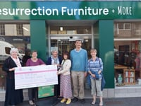 Resurrection Furniture gives £1,000 to the Pink Place Alton