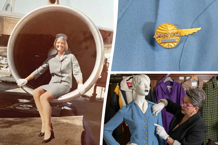 Eye-catching pieces from the stylish collection include Hannelore Nagel's iconic Pan Am uniform from her days as a hostess