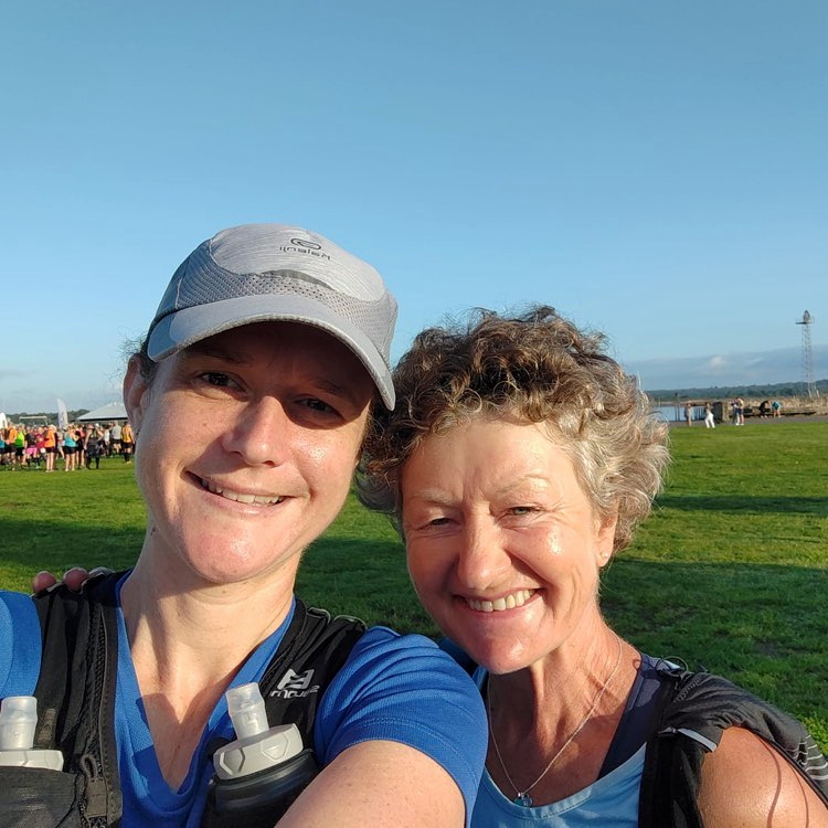 Clair Bailey and Linda Tyler ready for the 15-mile Giant’s Head Run