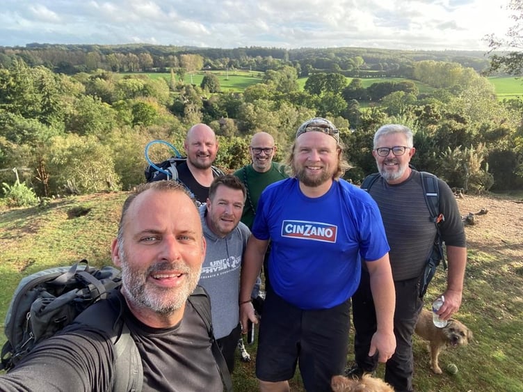 A Farnham Rugby Club team are walking from Twickenham Stadium to raise Movember funds