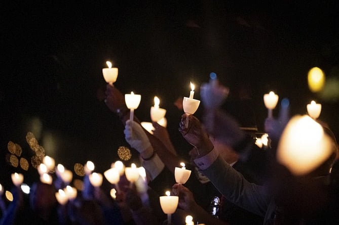 Stock image candle lit vigil