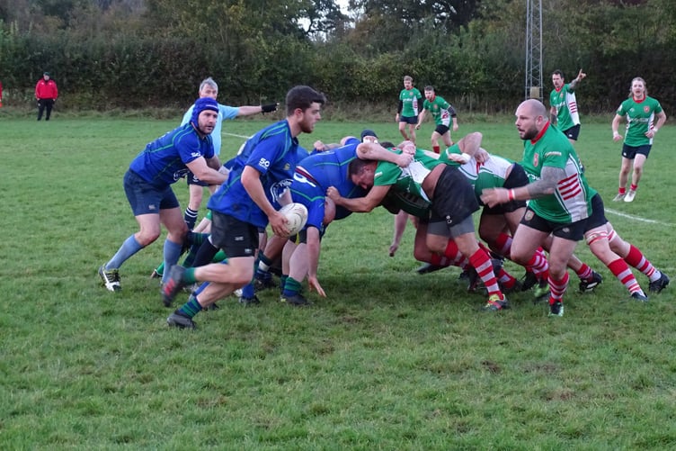 Lewis Bristow breaks from the flank to close down Overton