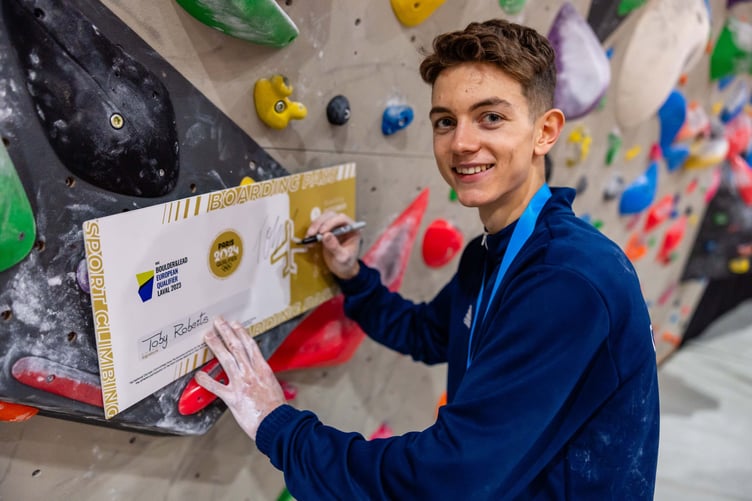 Toby Roberts with a golden ticket to the Olympics