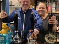 Pair are toast of Hollywater as long-closed pub near Bordon reopens