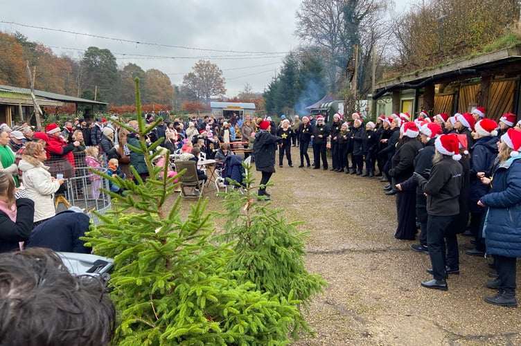 Rock Choir entertain the crowd at Wylds Farm in Liss