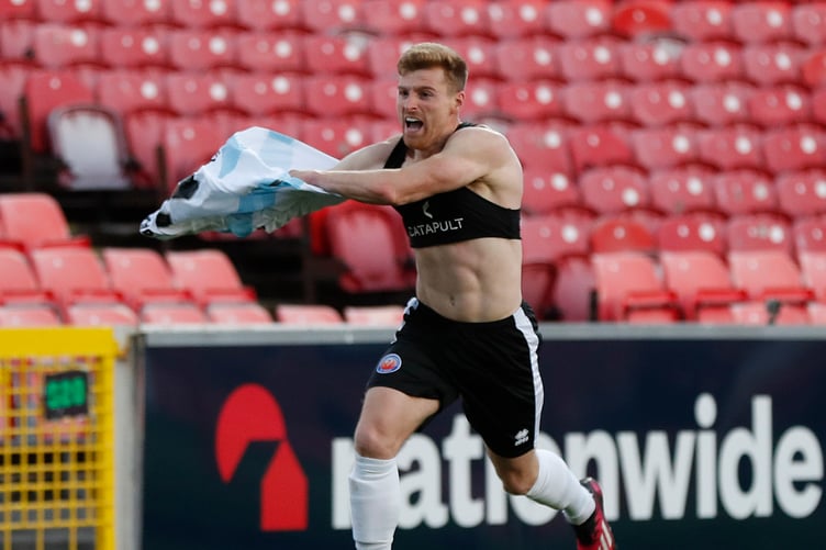 Jack Barham scored a hat-trick in Aldershot's 7-4 win at Swindon in the first round proper of the FA Cup