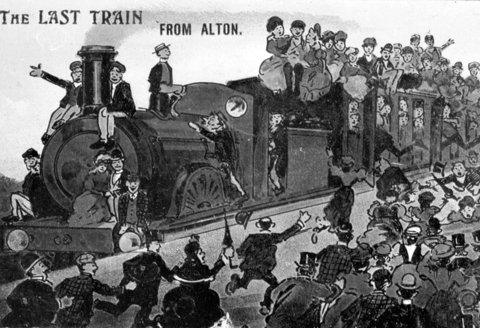 The last train from Alton – as seen in the 1900s...