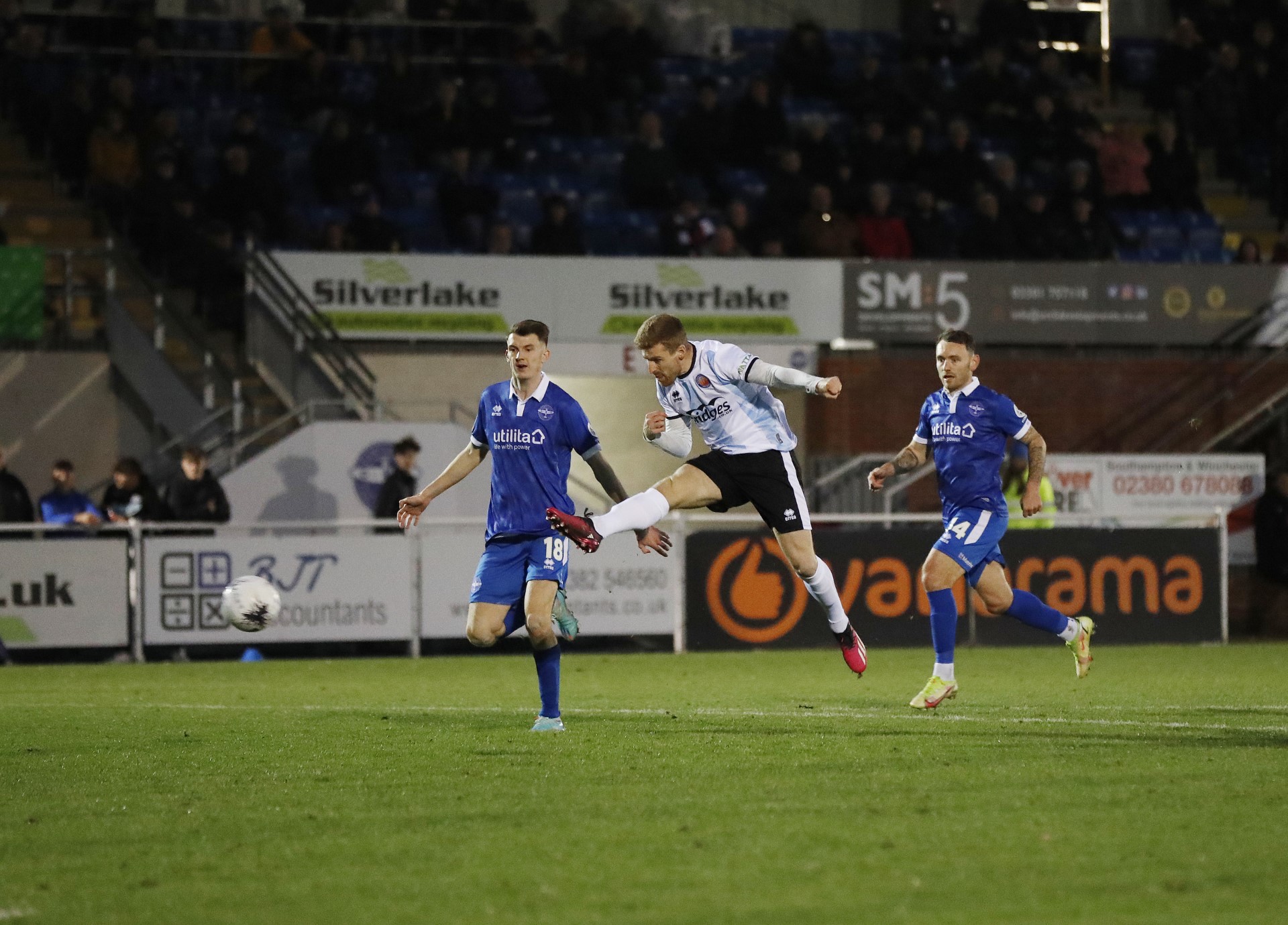 Aldershot Town have a strike on the Eastleigh goal