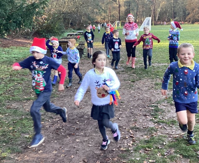 Top marks as Santa Dash at St Matthew's Blackmoor school raises £1.8k