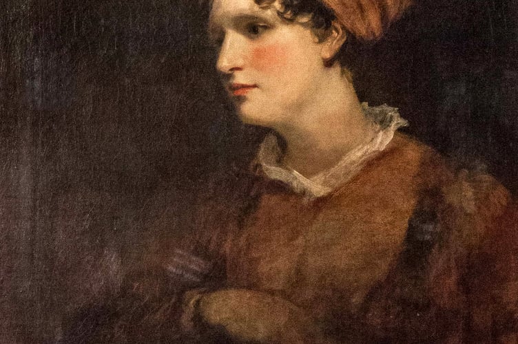 An 1819 oil on canvas portrait of Maria Graham (1785-1842) attributed to John Jackson.