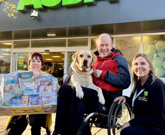 That's just super: Waterlooville ASDA donation to Hounds for Heroes