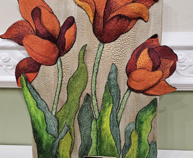 Widow's embroidered gift to Steep nursing home team and late husband