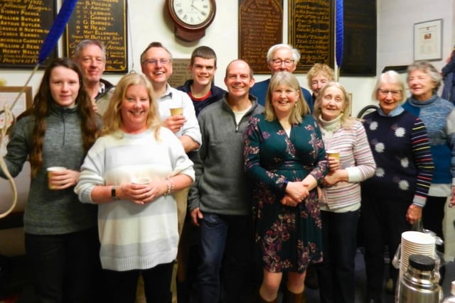 Katherine rings in the New Year for Petersfield with St Peter's pals