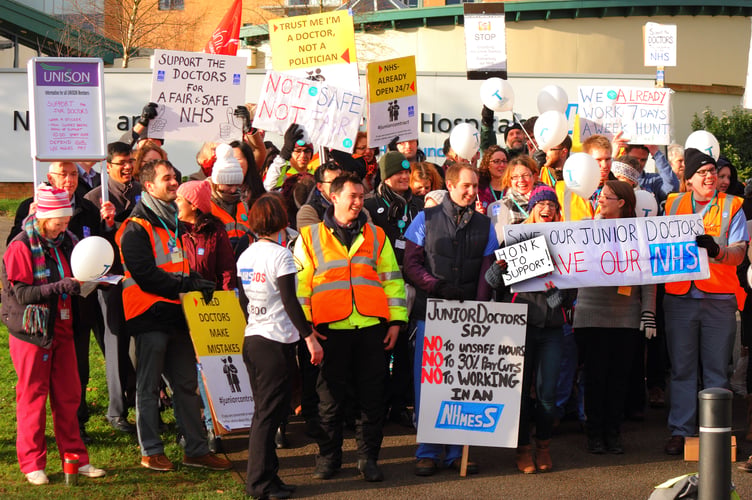 Junior doctors on the picket line