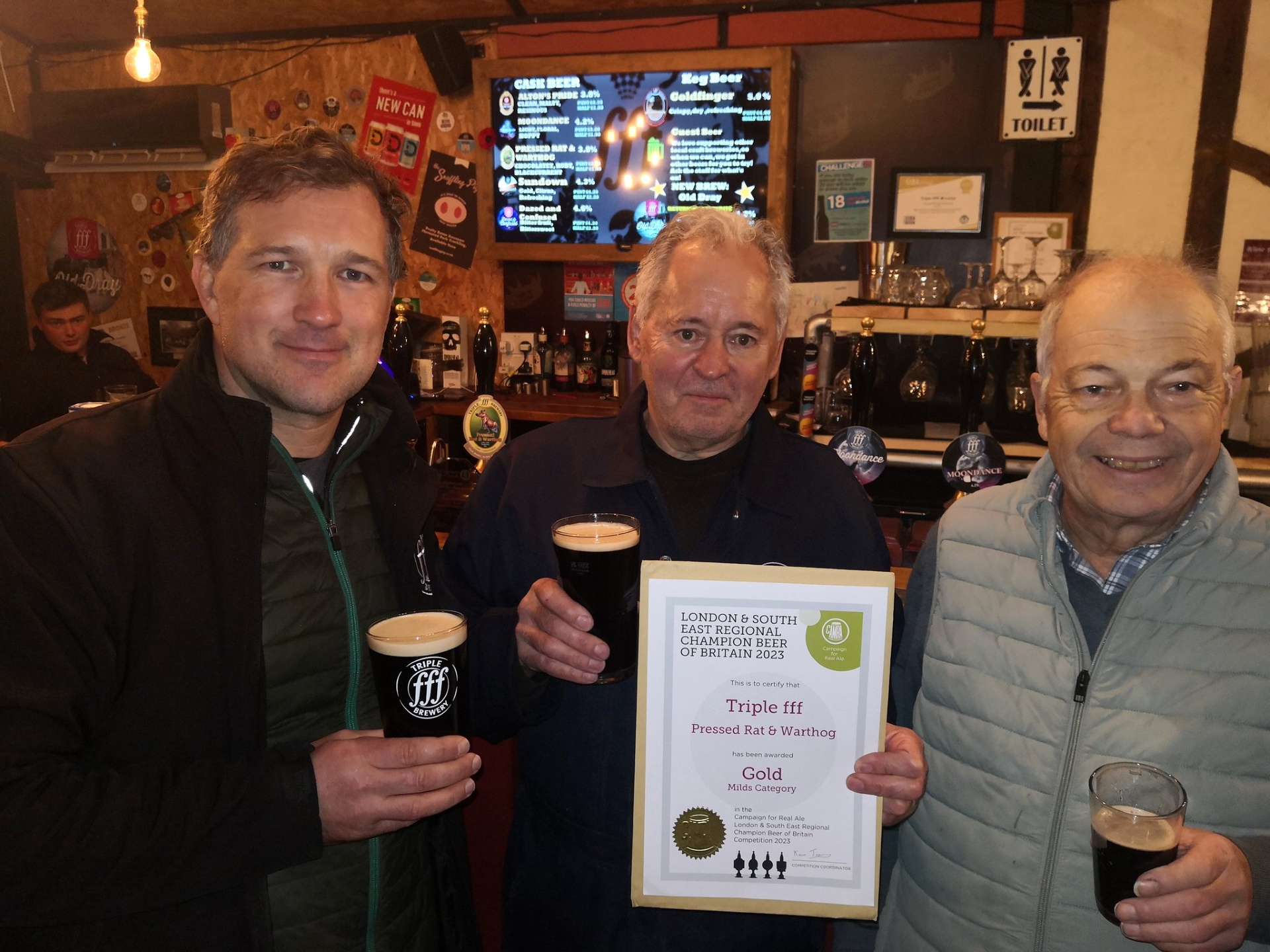 Alton’s Triple fff Brewery celebrates double award win