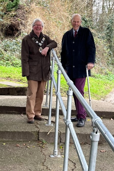 Haslemere mayor Jerome Davidson and Robert Serman