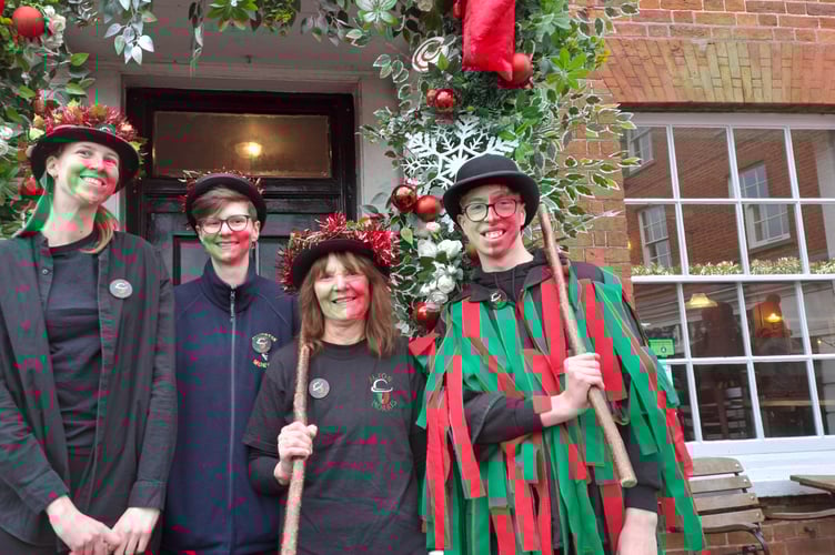 Four new Alton Morris dancers, January 1st 2024.