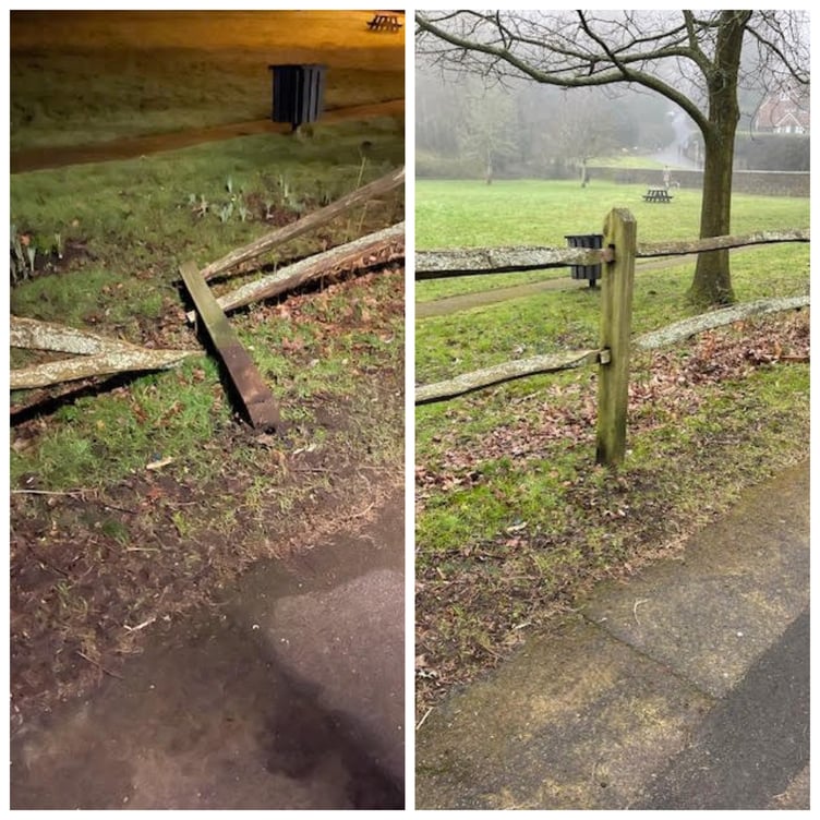 Fence vandals strike Town Meadow