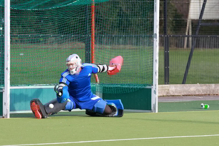 Goalkeeper Hamish Hall makes a save