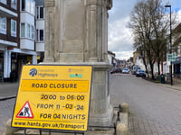 Resurfacing work finally begins on Petersfield High Street