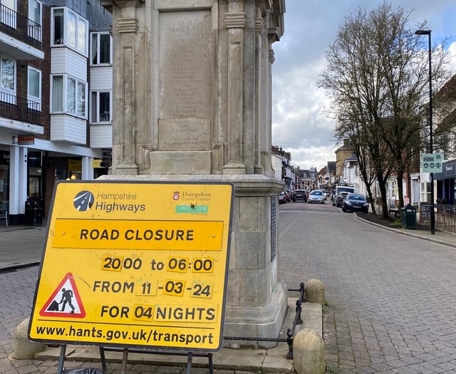 Resurfacing work finally begins on Petersfield High Street