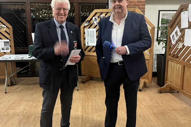 Club president Terry Roach and head pro Greg Hughes at Petersfield Golf Club, March 2024.
