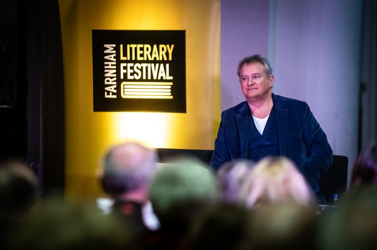 St Andrew's Church welcomed a packed house for a talk by Downton Abbey and Paddington star Hugh Bonneville (Photo: Natalia Sharomova)