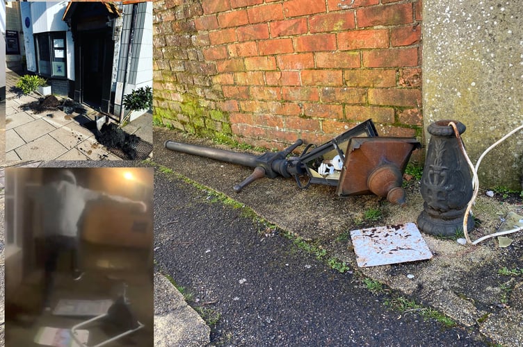 Town centre vandalism