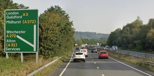 Motorist freed from vehicle following collision on A3 near Petersfield