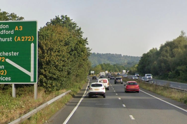 Northbound A3 Petersfield