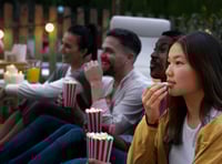 Outdoor screenings of Wonka and Top Gun in aid of Sheet Primary School