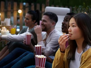 Outdoor screenings of Wonka and Top Gun in aid of Sheet Primary School