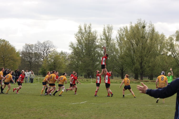 Zak Jenkins and Dan Sargent support catcher Karter Whittock (Photo: Stephen Wilde)