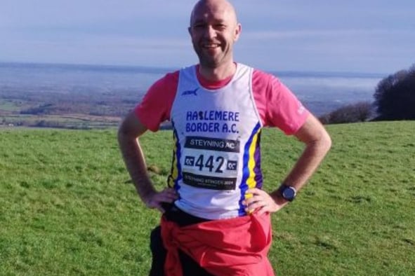 Lawrie Baker at the glorious setting of the Steyning Stinger 30km race