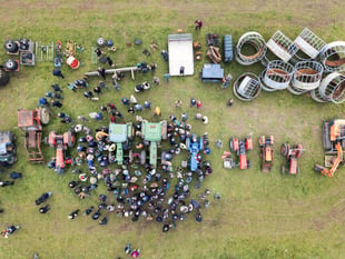 Drone footage of West Meon tractor auction is highly impressive