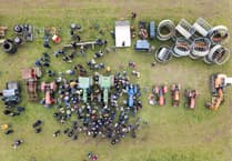 Drone footage of West Meon tractor auction by Petersfield man is highly impressive
