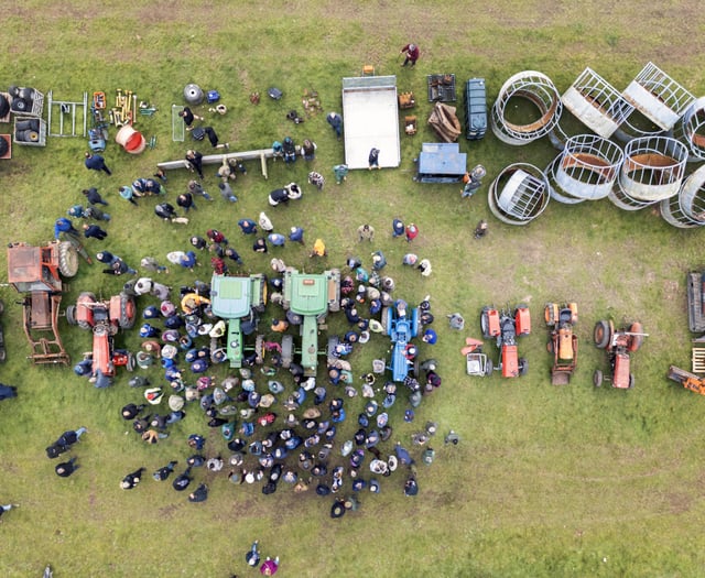 Drone footage of West Meon tractor auction is highly impressive