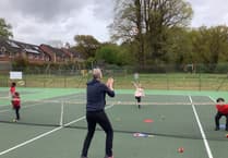 Newman Collard Tennis Club holds an ace taster session for Liss Infant School pupils
