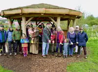 Blooming wonderful as mayor opens eco-shelter at community garden