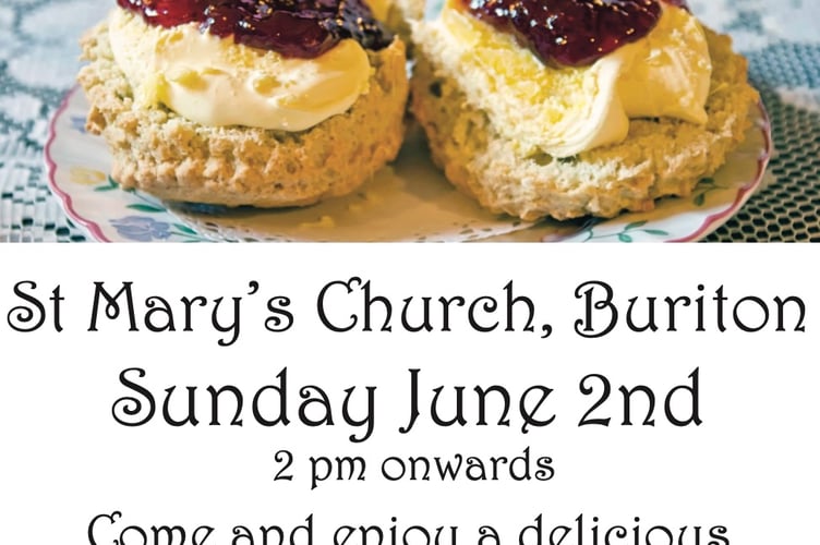 Buriton St Mary's Cream Tea poster