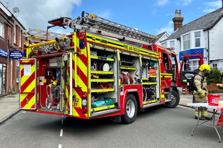 One of the Petersfield Fire Station engines was on display for children to explore
