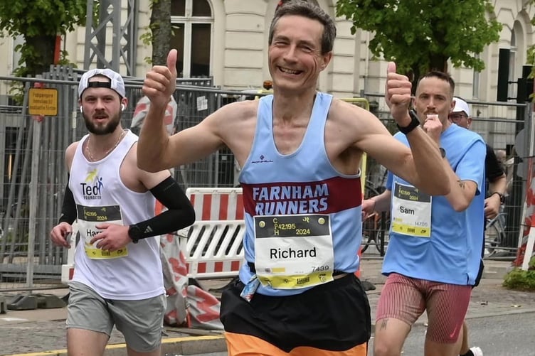 Richard Denby in action in the Copenhagen Marathon
